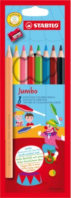 Цветные карандаши с точилкой Stabilo Jumbo 8 цветов, утолщённые, артикул:5295516 - Рисование и раскрашивание Цветные карандаши с точилкой Stabilo Jumbo 8 цветов, утолщённые, артикул:5295516 - Рисование и раскрашивание