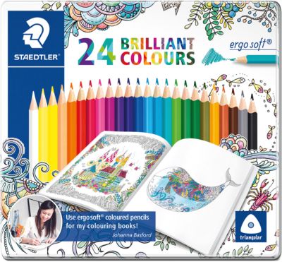 Карандаши цветные Ergosoft, 24 цвета, Johanna Basford , Staedtler, артикул:5325142 - Рисование и раскрашивание Карандаши цветные Ergosoft, 24 цвета, Johanna Basford , Staedtler, артикул:5325142 - Рисование и раскрашивание