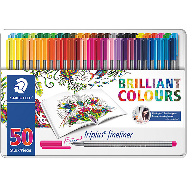 

Набор капиллярных ручек Triplus, 50 цветов, "Johanna Basford", Staedtler