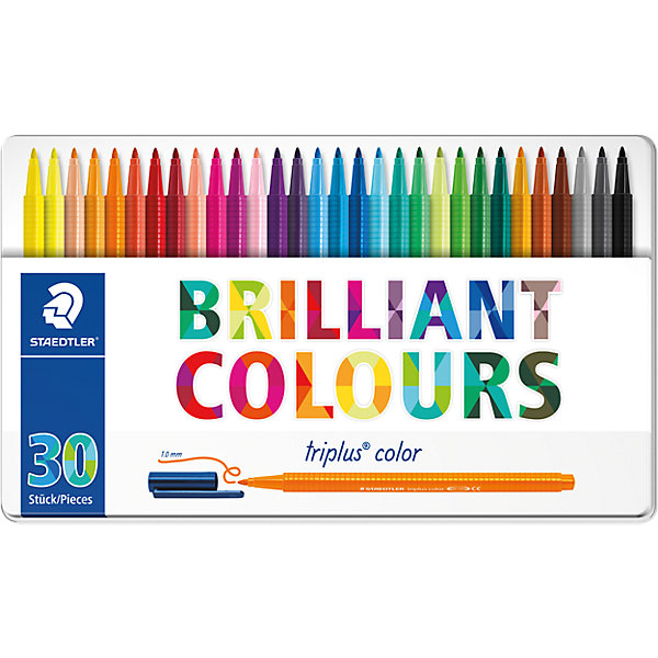 

Набор фломастеров Triplus Color, 30 цветов, 1 мм, Staedtler