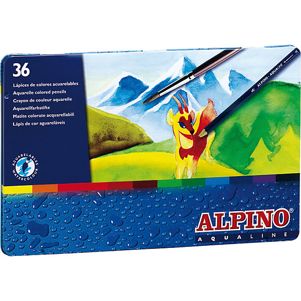 

Цветные шестигранные акварельные карандаши AQUALINE, 36 цв.