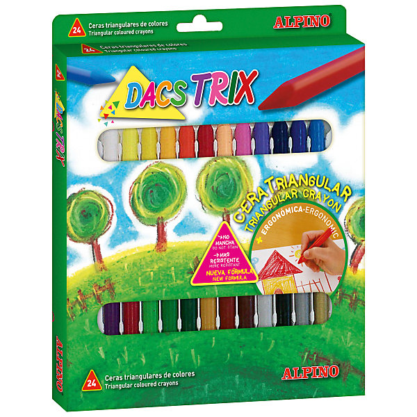 

Восковые карандаши трехгранные DACSTRIX, 24 цв.