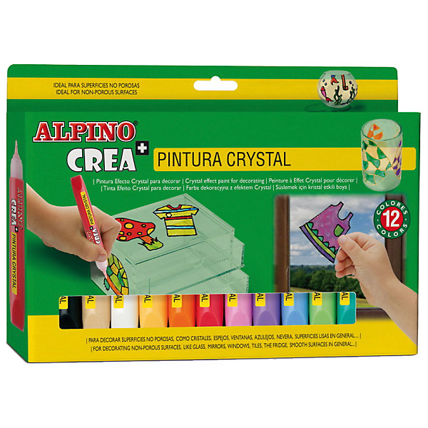 

Гелевые карандаши Cristal Paint (гель-краски для витражной росписи), 12 цв. + шаблоны и подложки.