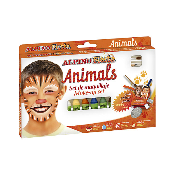 фото Детский аквагрим "Животные" (макияжные карандаши), 6*5 гр, 6 цв.+комплект Alpino