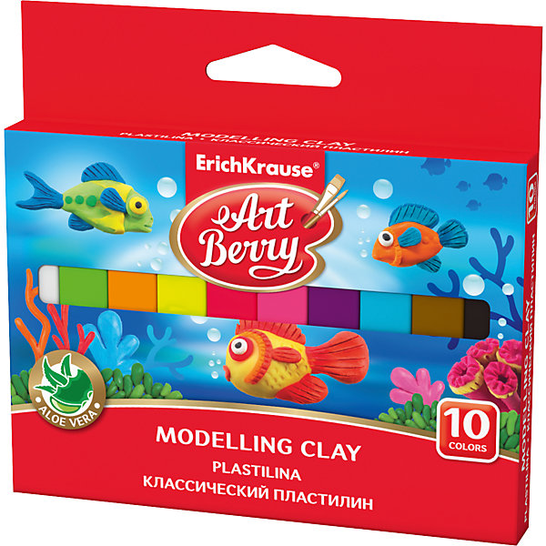 

Классический пластилин ArtBerry с Алоэ Вера, 10 цветов, 150г