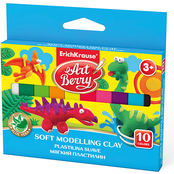 

Мягкий пластилин ArtBerry с Алоэ Вера, 10 цветов, 150г