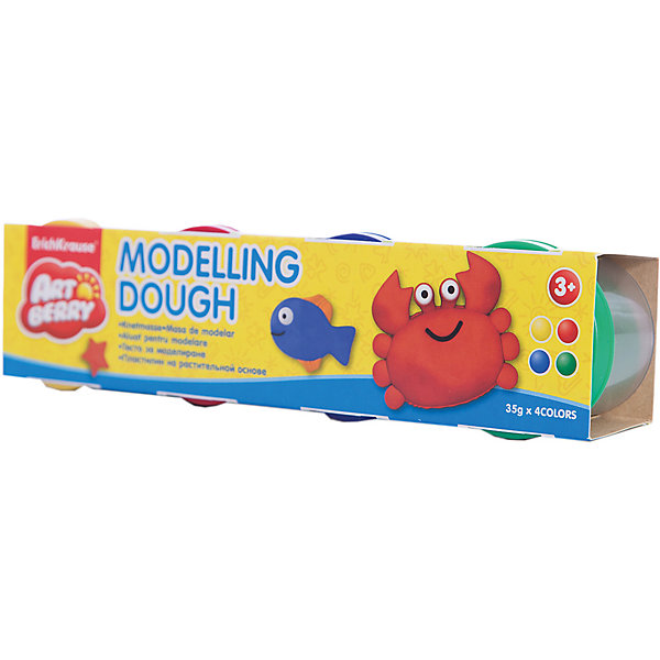 

Пластилин на растительной основе Modelling Dough №1, 4 цвета по 35г