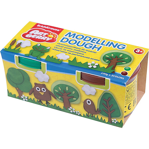 

Пластилин на растительной основе Modelling Dough, 2 цвета по 100г (зеленый, коричневый)