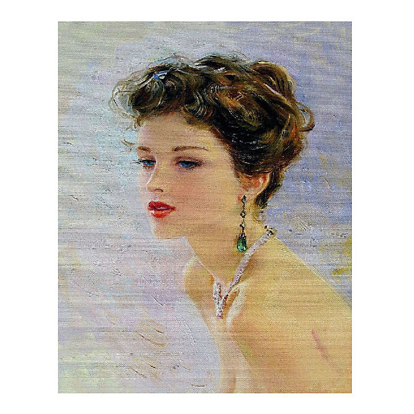 

Картина по номерам "К. Разумов: Девушка с изумрудными серьгами", 40*50 см