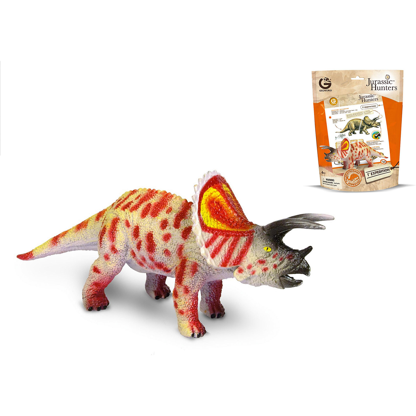 Динозавр Трицератопс, коллекция Jurassic Hunter, Geoworld 5418988