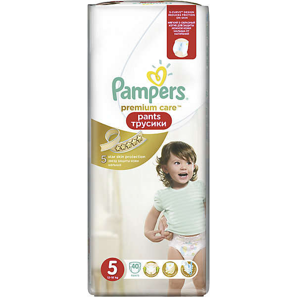 

Трусики Pampers Premium Care,12-18 кг, размер 5, 40 шт.