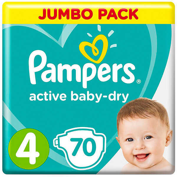 

Подгузники Pampers Active Baby-Dry, 8-14 кг, 70 шт, Weiß/beige, Подгузники Pampers Active Baby-Dry, 8-14 кг, 70 шт