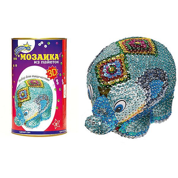 

Мозаика из пайеток "3D Слон", Волшебная мастерская