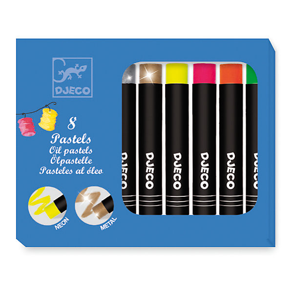 фото Набор пастельных карандашей, 8 ярких цветов, DJECO