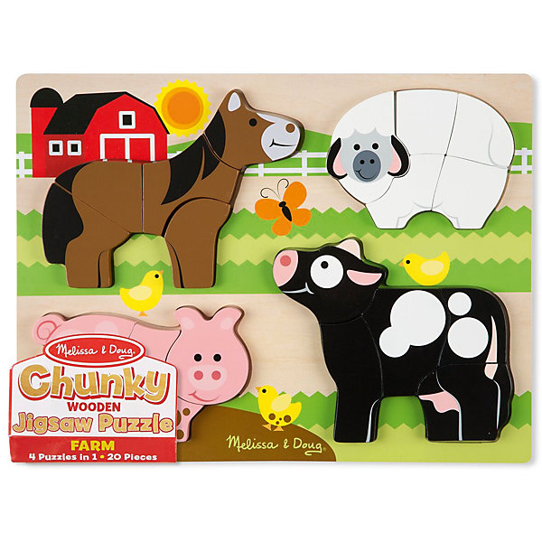 

Мои первые пазлы "Ферма", Melissa & Doug