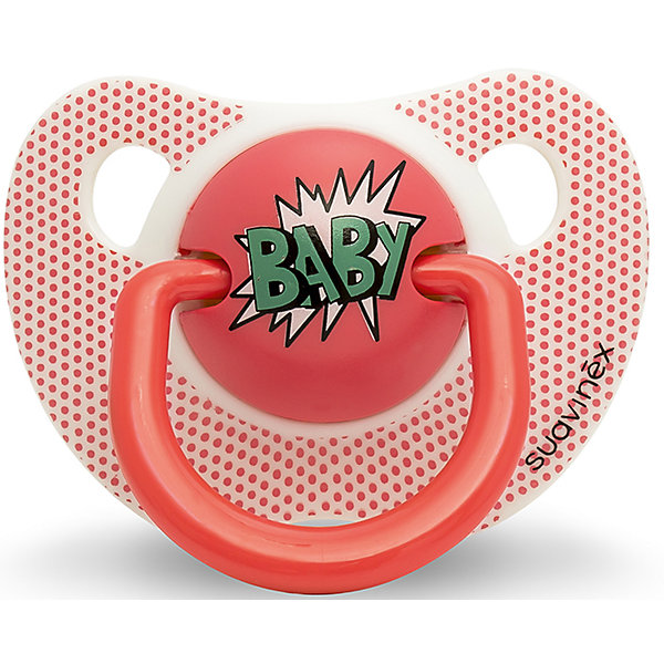 

Пустышка силиконовая BABY "Baby Art", 0-6 мес., Suavinex, красный