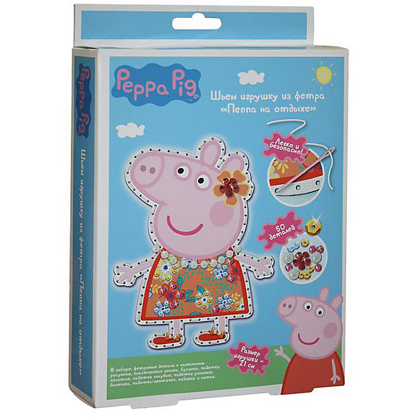 

Шьем игрушку из фетра "Пеппа на отдыхе", Peppa Pig