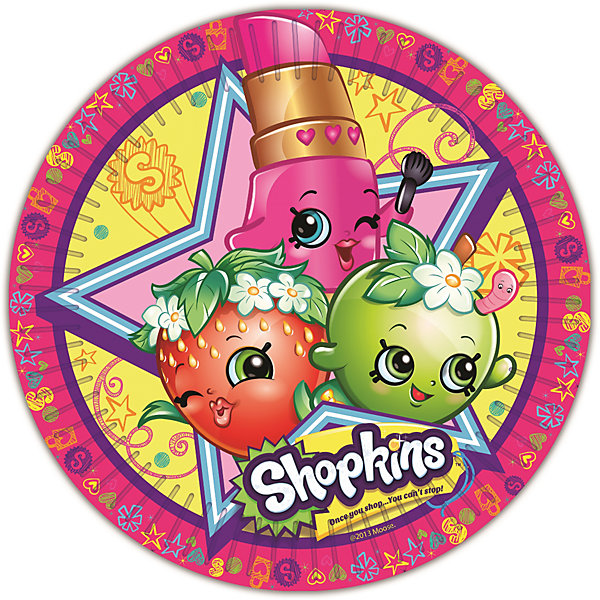 Росмэн Тарелки 18 см, 6 шт., Shopkins