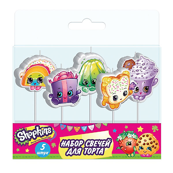 фото Cвечи на палочках, 5 шт., "5 сезон", Shopkins Росмэн