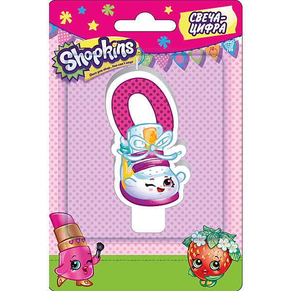 

Свеча-цифра 0, 8 см, Shopkins