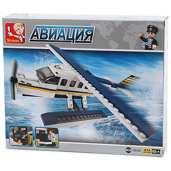 

Конструктор "Авиация: Самолёт-амфибия", 214 деталей, Sluban