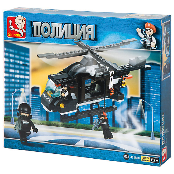 

Конструктор "Полиция: Вертолёт", 219 деталей, Sluban