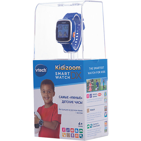 

Цифровые часы для детей Kidizoom Smartwatch DX, синие, Vtech