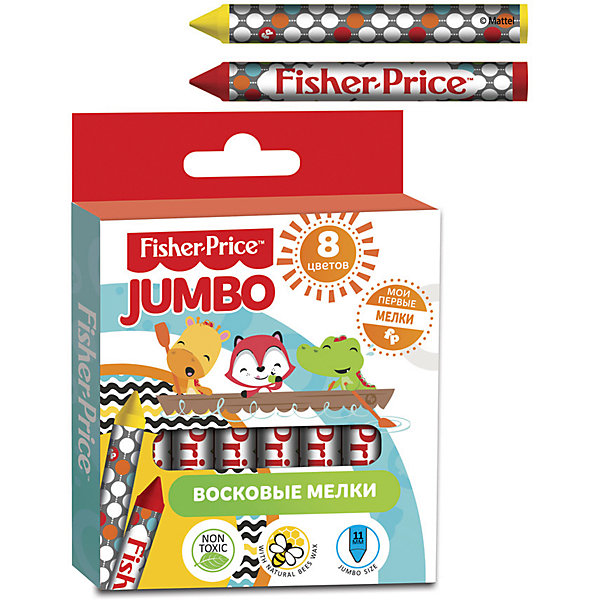 

Восковые мелки "JUMBO" 8 цветов, Fisher Price