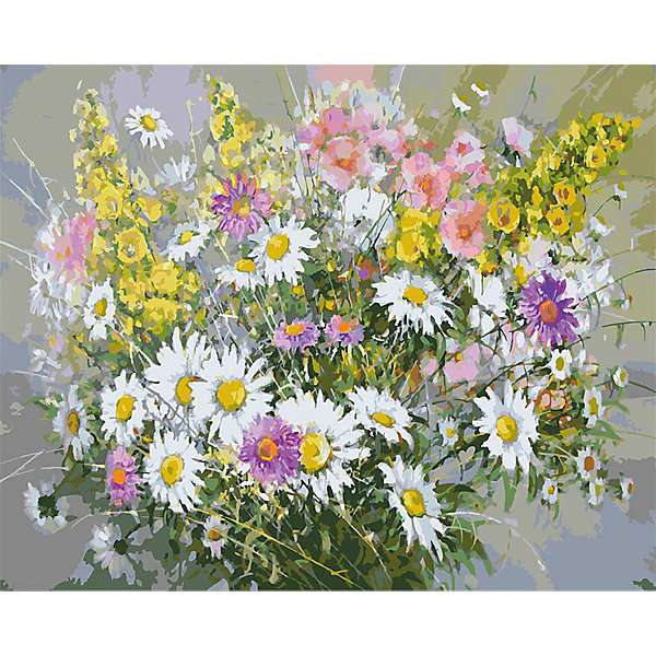

Живопись на холсте "Букет с ромашками", 40*50 см