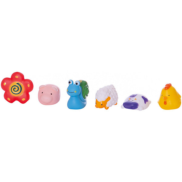 

Набор резиновых игрушек для ванной "Веселое купание", 6 предм., в пакете, ABtoys