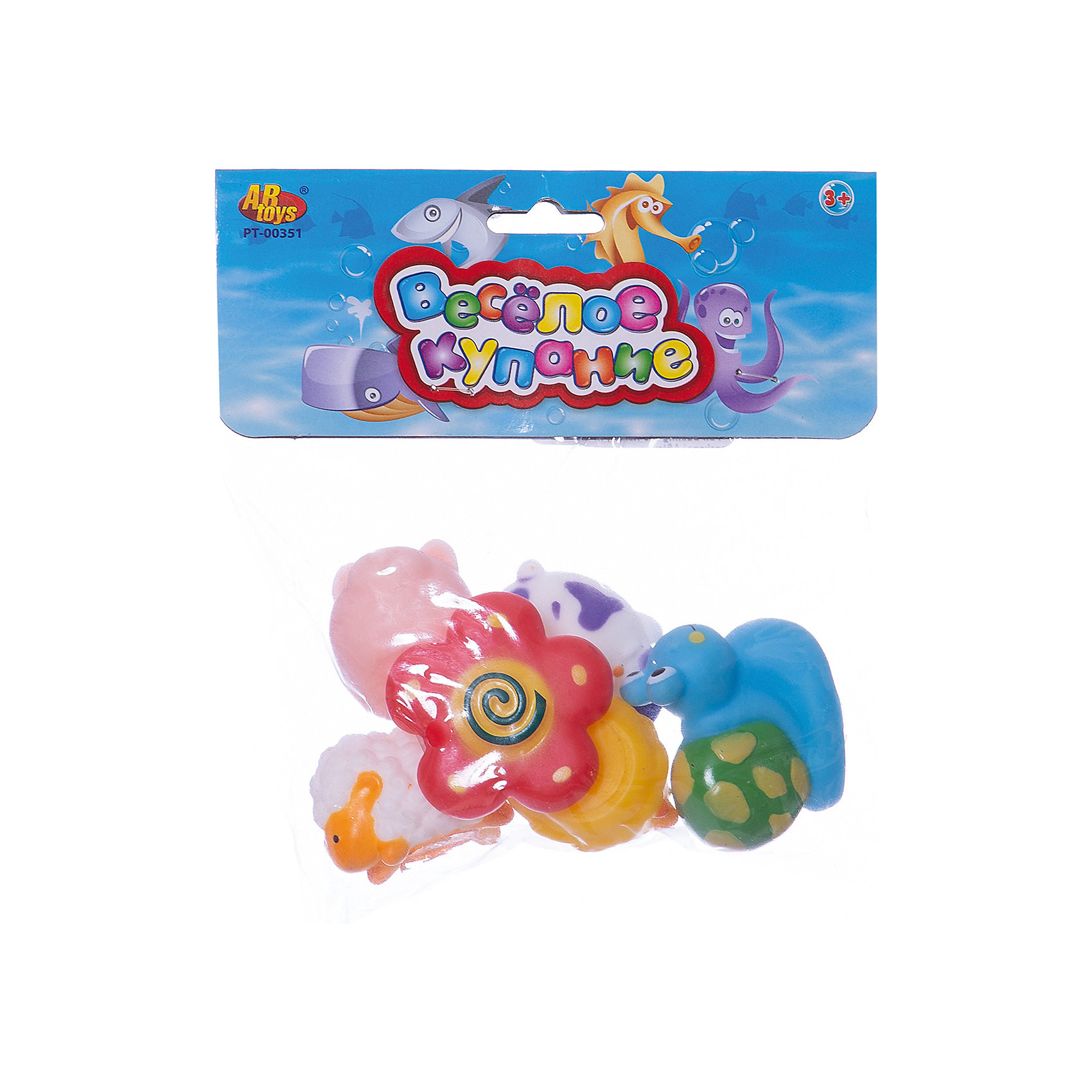 фото Набор резиновых игрушек для ванной "Веселое купание", 6 предм., в пакете, ABtoys