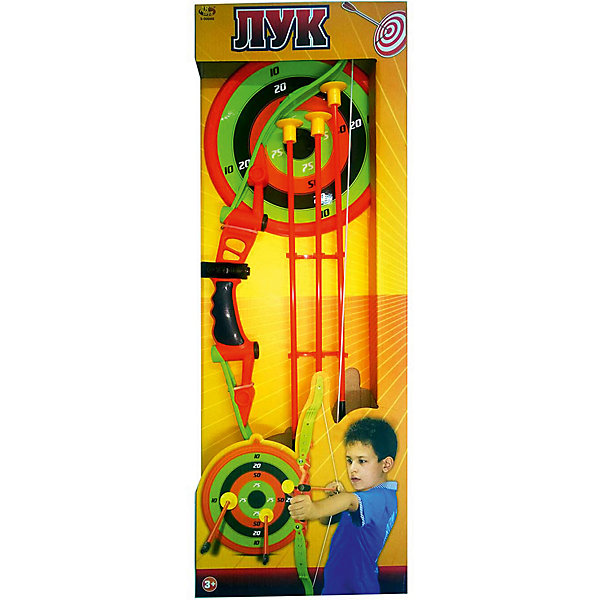 

Лук со стрелами на присосках (3 стрелы, лук и мишень,), ABtoys