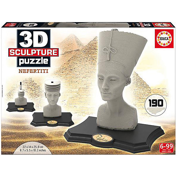 

Скульптурный пазл Нефертити 3D, 190 деталей, Educa
