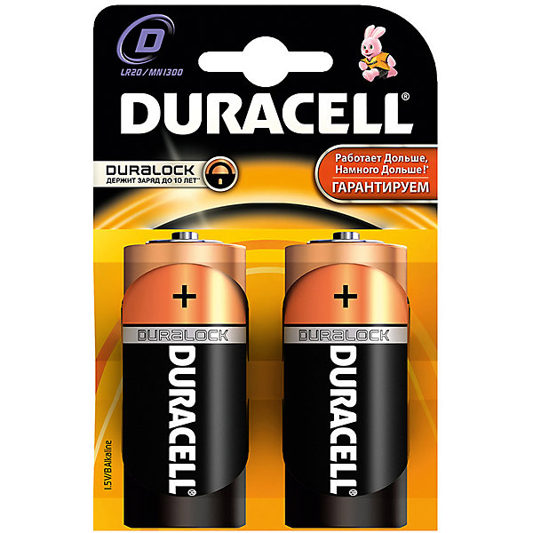 

Батарейки алкалиновые Basic D 1.5V LR20, тип AA, 2шт., DURACELL