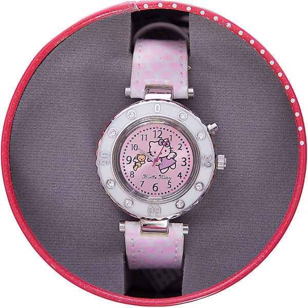 фото Часы наручные аналоговые с подсветкой, Hello Kitty -