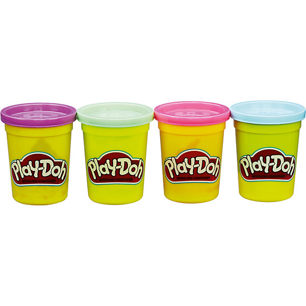 

Набор из 4 баночек Play-Doh, Разноцветный