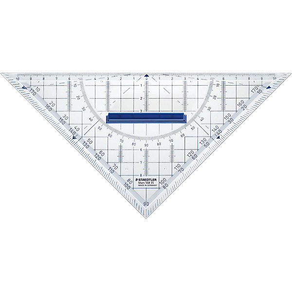 Staedtler Геометрический треугольник Mars со съемной ручкой, 22 см, Staedtler