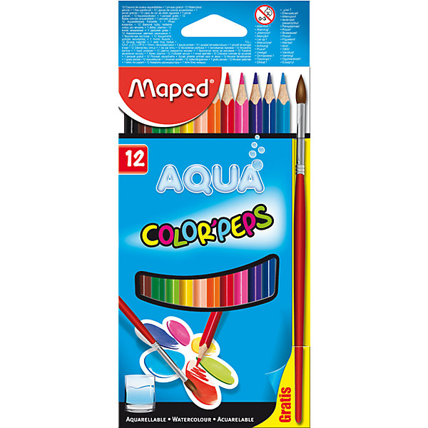 Maped Карандаши акварель COLOR PEP'S AQUA, 12 цветов, MAPED