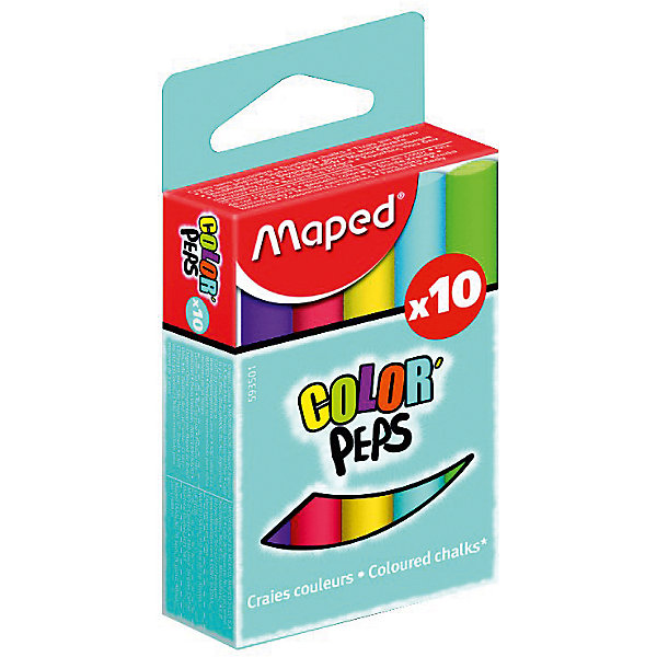 

Мел COLOR`PEPS цветной, для детей, 10 цветов, MAPED