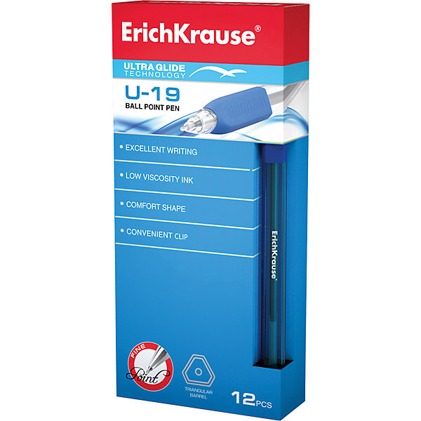 

Ручка шариковая Ultra Glide Technology U-19, 12 шт., Erich Krause