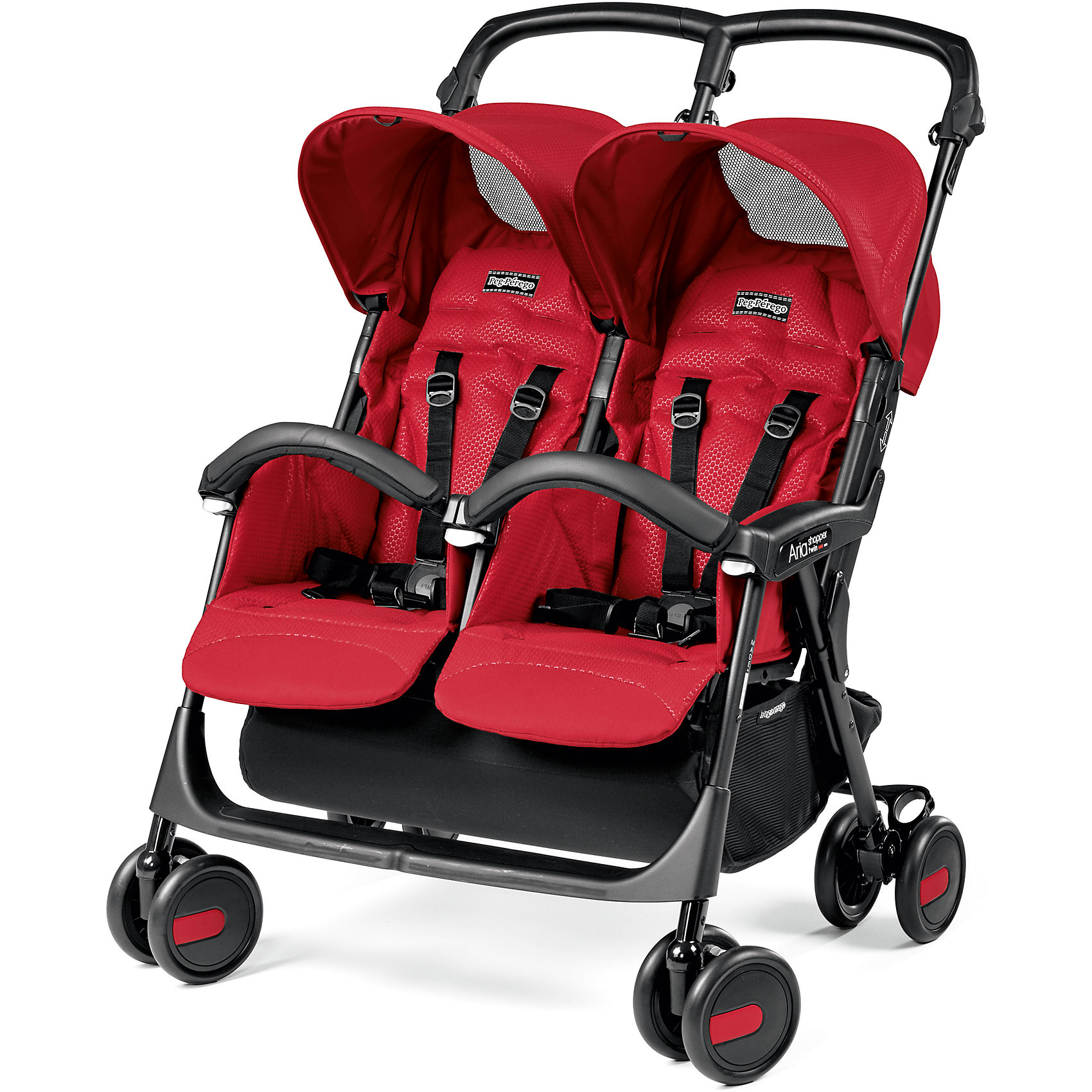 Прогулочная коляска для двойни Peg-Perego Aria Shopper Twin, Mod Red 5545243