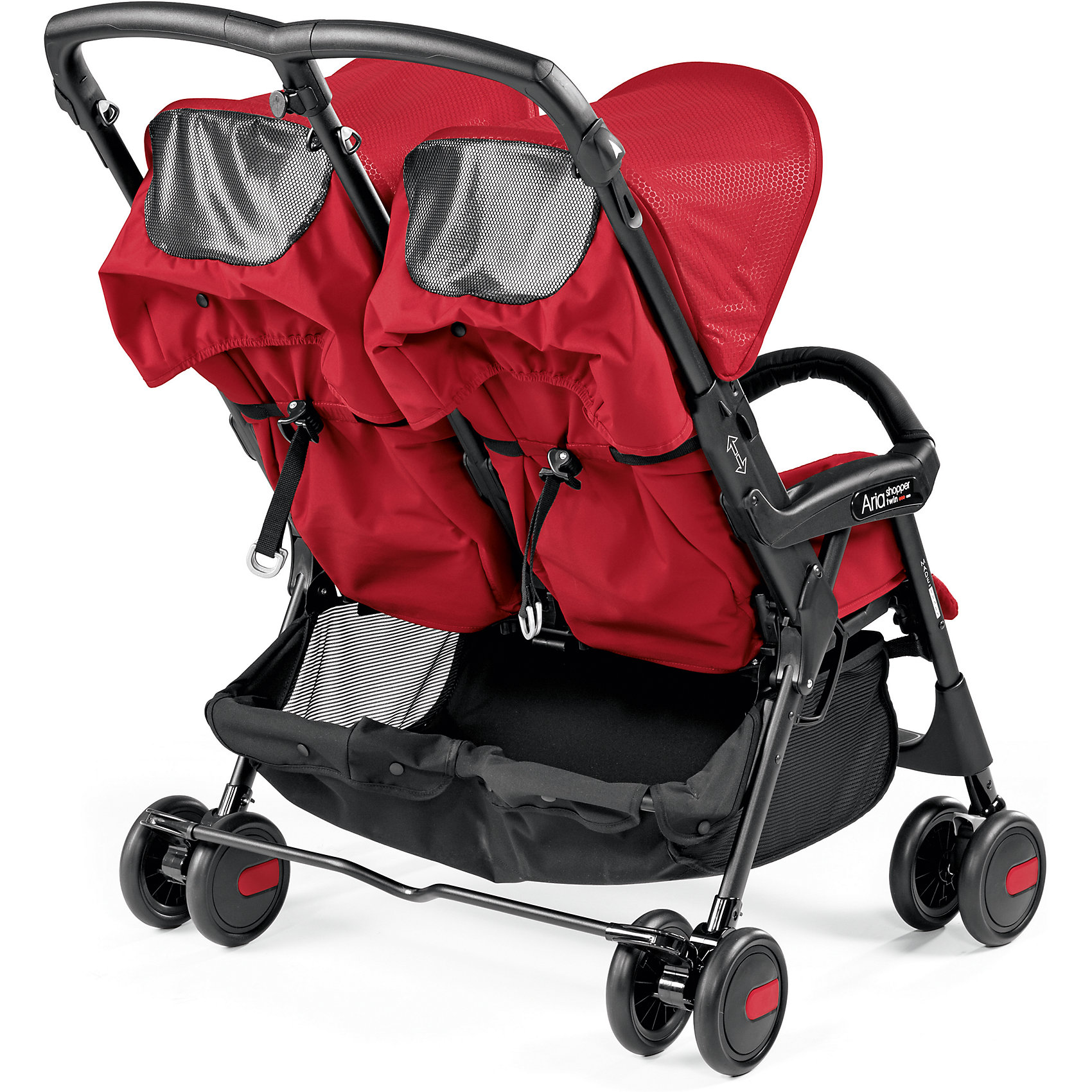 Прогулочная коляска для двойни Peg-Perego Aria Shopper Twin, Mod Red 5545243