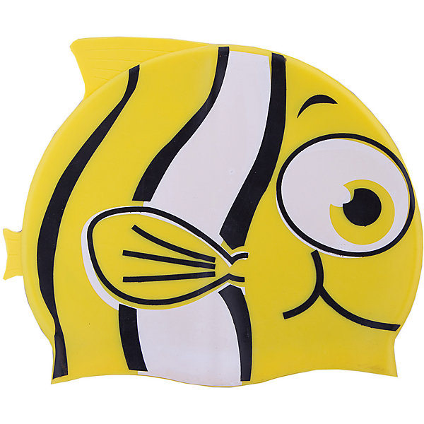 

Шапочка для плавания силиконовая "Рыбка", желтая, Dobest