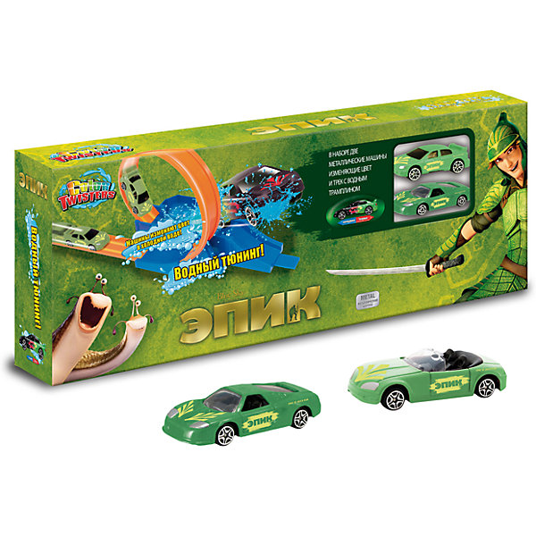 

Металлическая машинка Color Twisters Water Splash Эпик с треком, Autotime