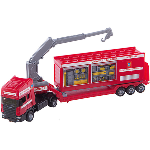 

Машинка "Scania" база на платформе, пожарная 1:48, Autotime
