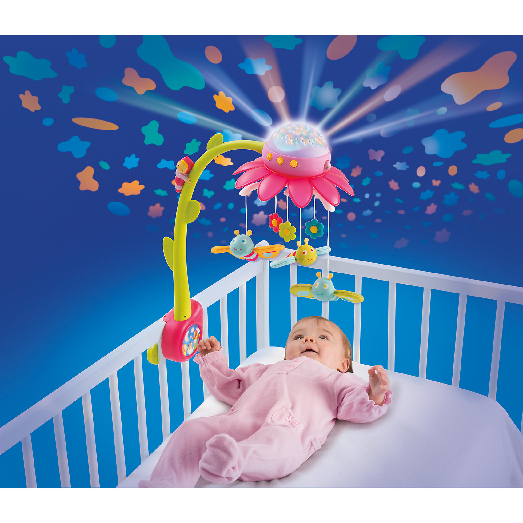 Включи звуки мобиля. Электронный мобиль Cotoons цветок 211374. Мобили для новорожденных в кроватку. Музыкальная игрушка над кроваткой. Музыкальный мобиль в кроватку для новорожденных.