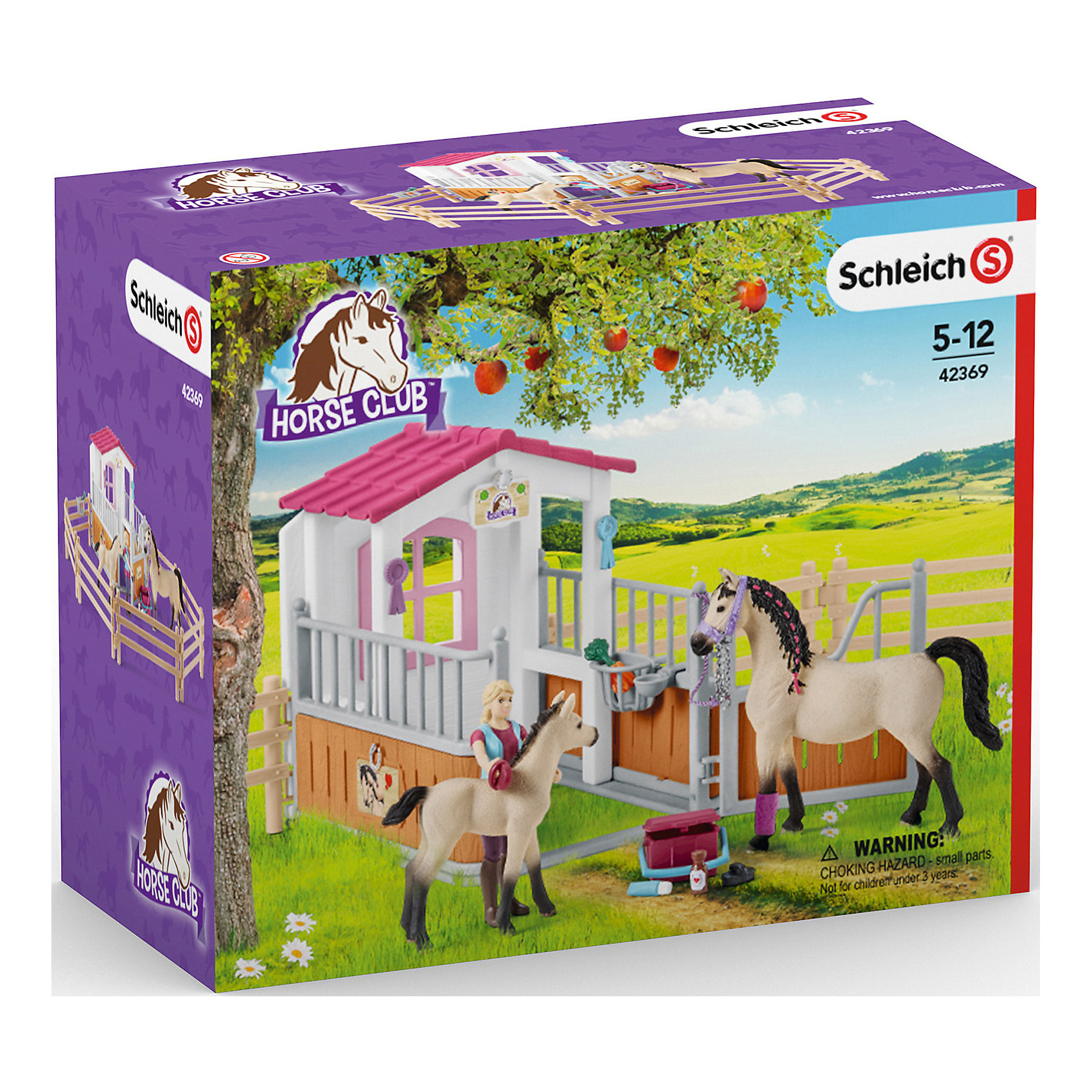 фото Игровой набор schleich "стойло с арабской лошадью и жеребенком"