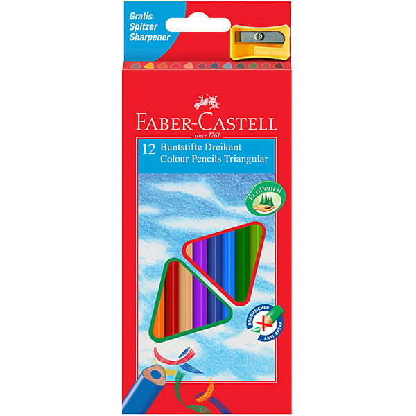 Цветные карандаши , 12 цветов Faber Castell 6725467