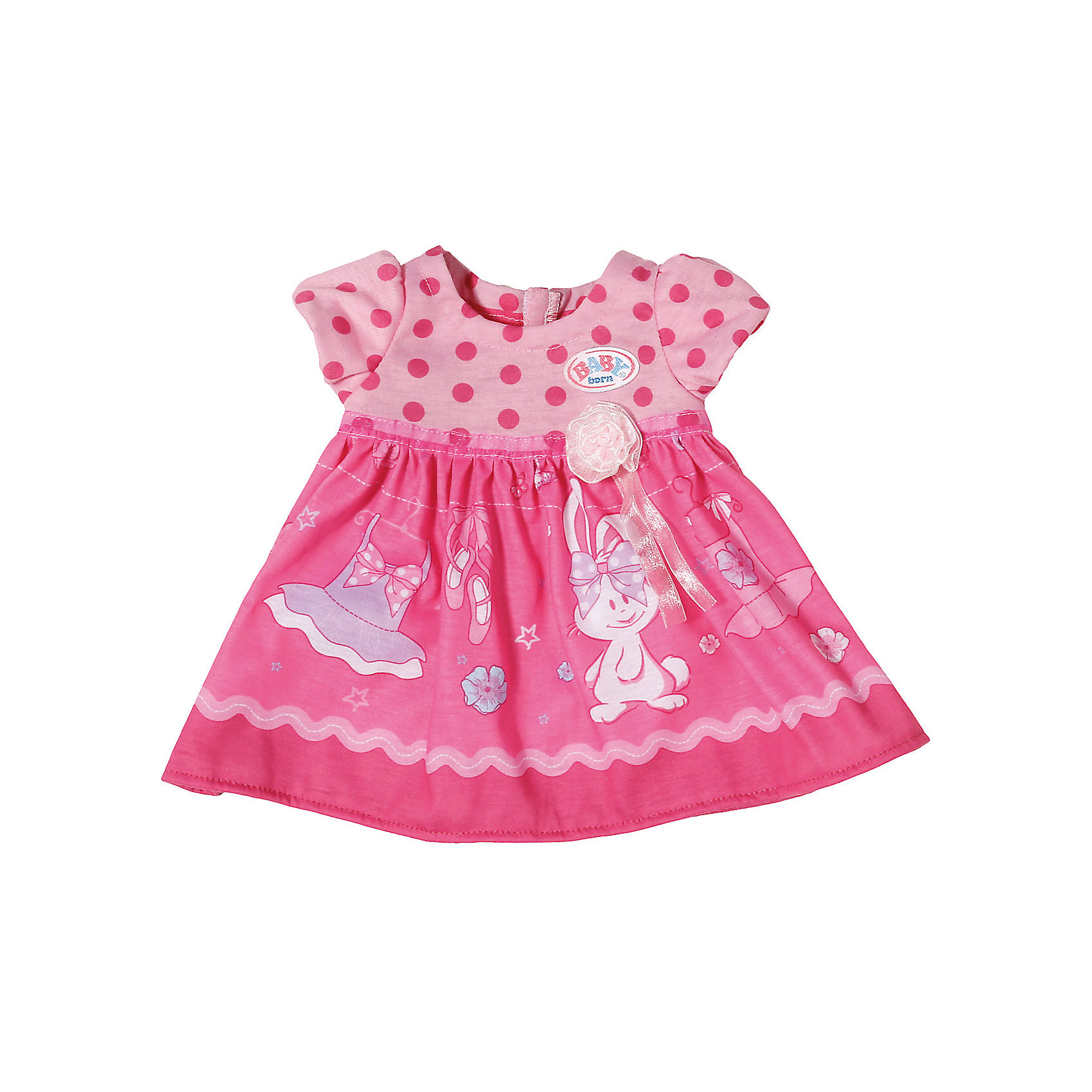 фото Платье для куклы, BABY born, темно-розовое Zapf creation