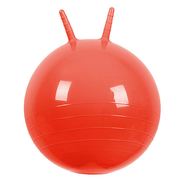Мяч Прыгун с рожками, 50 cм, красный, МалышОК 6767718